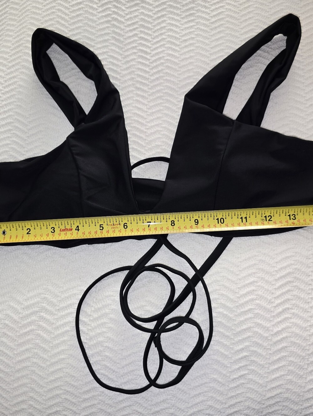 Unbranded Black tie front Bikini Top Only Inserts Included sz Medium